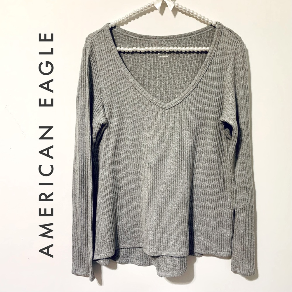 3 for $15 AE Long-sleeve Grey Shirt, Small